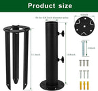 Patio Umbrella Stand Base,Heavy Duty Outdoor Umbrella Holder with 3 Ground Spikes for Stability, Umbrella Holder Base for Beach, Deck, Lawn, Garden,Concrete