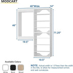 Modular Closet System, 40" Wide Closet Organizer System with Towers and Hanging, Wood Closet Tower Storage for Walk In Closets, Wall Mounted Wardrobe Organizer Kit System, Bedroom, White
