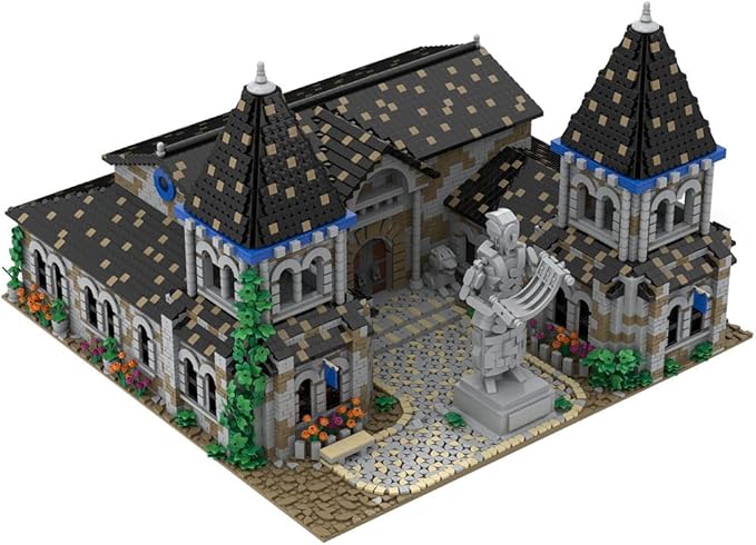 MOC-203285 Medieval Village School Building Set, Modular Building Model Set 8036PCS for Adults, Collectible Display Model Gift (9289PCS)