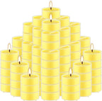 4-Hour 100Pack Yellow Tealight Candles, Outdoor and Indoor Summer Scented Candle,Natural Soy Wax Candle for Home Patio Garden Yard Balcony,BBQ Birthday Emergency