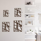 SIGNLEADER Metal Wall Art Decor Abstract Bronze Line Minimalist Modern Abstract Wall Sculpture Hangings Home Decoration for Living Room, Bedroom, Bathroom, Kitchen, Outdoor - 24" Bronze
