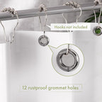 AmazerBath Shower Curtain Liner, 72x72 Plastic White Shower Curtain Liner, Cute Waterproof PEVA Shower Curtains, Lightweight Shower Curtains for Bathroom with Magnets and 12 Rustproof Grommet Holes