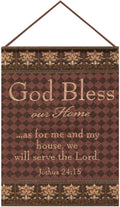 Manual Inspirational Collection Wall Hanging with Frame, God Bless Our Home, 12.5 X 18-Inch