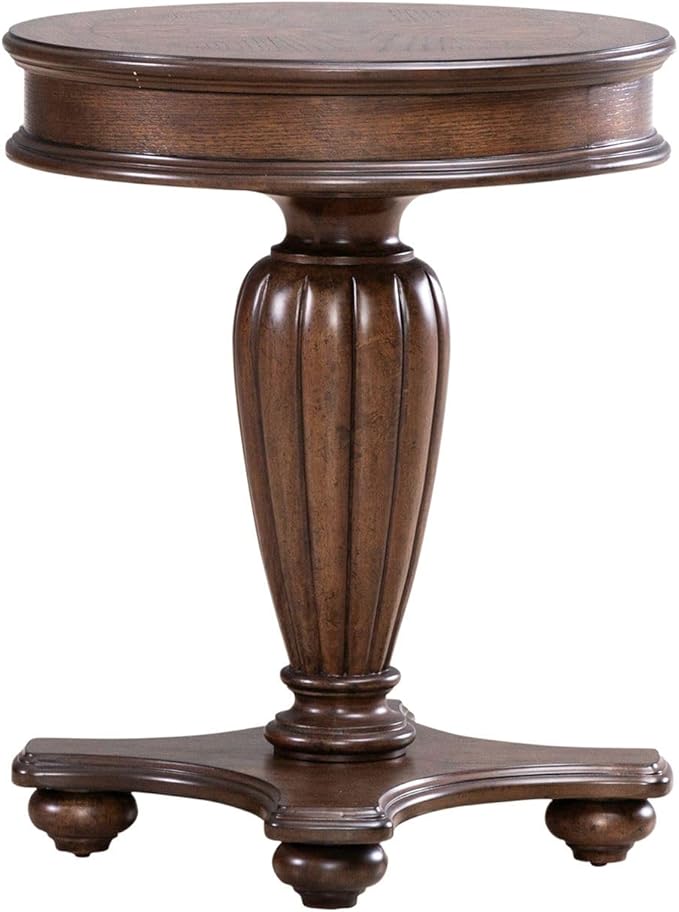 Liberty Furniture Allington Round End Table for Living Room - Satin Sienna