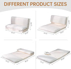 Bean Bag Chairs for Adults,Folding Sofa Bed,Floor Couch Bed, Foam Filling Fold Floor Mattress with Washable Soft Faux Fur Cover, Leisure Floor Couch for Bedroom Living Room(Cream, Double)