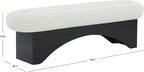 SAFAVIEH Couture Collection Carsen Ivory Boucle/Black Bench (Fully Assembled)