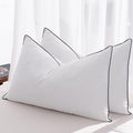 Feather Down Pillows King Size Set of 2, Luxury Hotel Collection Bed Pillow 2 Pack, Airyfil™ Powered Fillings & Feathers Pillow，Fluffy Plush for Side Sleepers, Medium Firm, 20x36 in.
