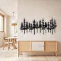 Jidecor Metal Pine Tree Wall Art Decor Nature Home Decor Cedar Trees Metal Sign Wall Decorations for Living Room, Forest Decor, Nature Lover Gift Black