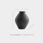 Signature Design by Ashley Hannela 17" Modern Distressed Polyresin Vase, Antique Brown