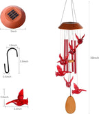 Cardinals Decorative Mobiles Gifts, Solar Cardinals Wind Chimes, Gifts for Mom, Women, Grandma, Garden Courtyard Lawn Decoration, Thanksgiving Gift, Decor Gift for Christmas and New Year