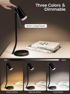 PESUTEN Cordless Table Lamps, Battery Operated Portable Table Light with Magnetic Adjustable Angle Head, 5000mAh Rechargeable Lamp with CCT Dimming for Patio Party Restaurant Dining Home 2 Packs