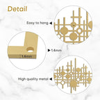 SIGNLEADER Metal Wall Art Decor Gold Circle Abstract Shapes Minimalist Modern Abstract Wall Sculpture Hangings Home Decoration for Living Room, Bedroom, Bathroom, Kitchen, Outdoor - 18" Gold
