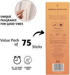 Folkulture Incense Sticks (75 Sticks) |8" Premium Coffee Incense Sticks for Aromatherapy, Focus, Energy, Gifts for Women | No Charcoal,Organic, Non Toxic, 45 Mins, Long Burning Insence-Sticks