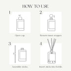 English Pear&Freesia Scent Reed Diffuser Refill 13.53 fl oz with 6 Sticks，【Brighten The Air】 Luxury Natural Long Lasting Home Fragrance Oil Air Freshener for Living Room and Office