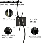 Battery Operated Wall Sconce with Remote Control,10000mAh USB Rechargeable Wireless Minimalist Black Wall Light,3000K-6000K Dimmable LED Wall Lamp for Bedroom Hallway Background Staircase -1 Pcs