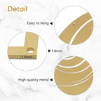 SIGNLEADER Metal Wall Art Decor Color Block Circles Minimalist Modern Abstract Wall Sculpture Hangings Home Decoration for Living Room, Bedroom, Bathroom, Kitchen, Outdoor - 18" Gold