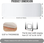Uross Carpet Protector for Pets - 3.6FT White Round Corner Plastic Mat, Under Door Anti-Scratch Protector for Doorway, Stop Cats from Scratching Carpet