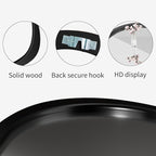 28"x 22" Irregular Wall Mirror, Black Frame Wood Asymmetrical Decorative Wall Mirror for Living Room Bedroom Entryway Bathroom Home Decor