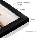 20x30 Picture Frame Black Set of 3, Display Pictures 16x24 with Mat or 20 x 30 Without Mat, Poster Frames 20x30 for Wall Hanging Horizontal and Vertical