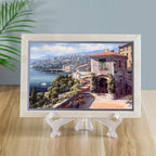 Artliving 12 Inch Plastic Display Stand, White Easel Display Photo Holder Stand, Displays Picture Frames, Cookbooks, Tablets and Art