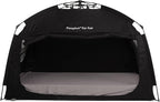 Indoor Instant Privacy Bed Tent for Sleeping,Quick Set-up Bed Canopies,Portable Bed Drapes with Large Space and 3 Doors (Black, Twin)