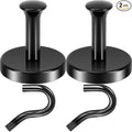 Neosmuk Magnetic Coat Hook,130lb+ Strong Extra Heavy Duty Magnet Hooks,Magnetic Wreath Hanger/Holder for Metal Doors,Purse,Towel,Stocking,Cruise Cabin,Black,2 Pack