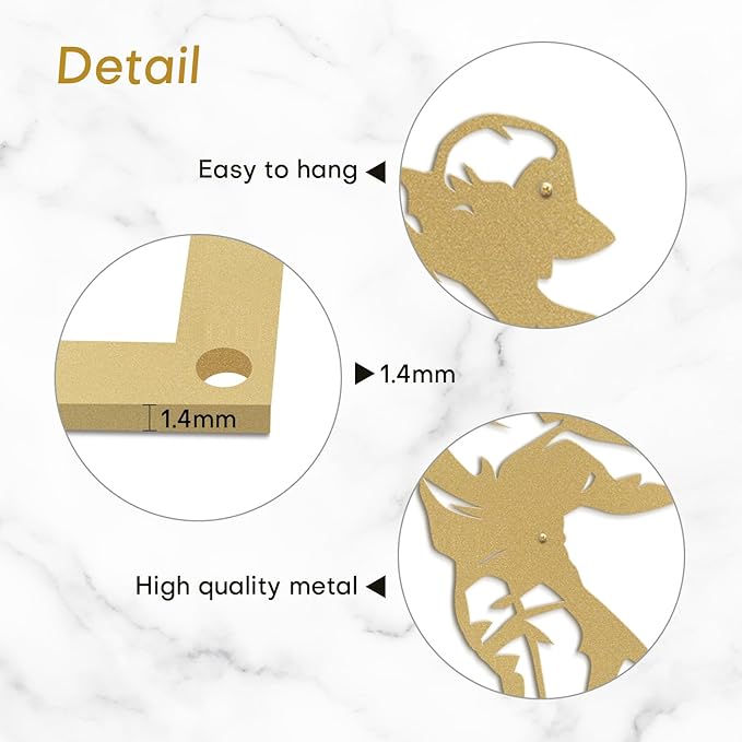 SIGNLEADER Metal Wall Art Decor - Baseball Batter Sport Minimalist Modern Abstract Wall Sculpture Hanging Home Decoration for Living Room, Bedroom, Bathroom, Kitchen, Studio, Outdoor - 18" Gold