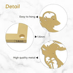 SIGNLEADER Metal Wall Art Decor - Baseball Batter Sport Minimalist Modern Abstract Wall Sculpture Hanging Home Decoration for Living Room, Bedroom, Bathroom, Kitchen, Studio, Outdoor - 30" Gold