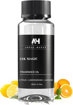 Luxury Hotel-Inspired Diffuser Oil 24K Magic 120ml – Citrus, Lemongrass, Jasmine – Inspired by W Hotels - Diffuser Refill Oil - Luxury Aromatherapy Oils - Home Fragrance Oils for Ultrasonic Diffusers