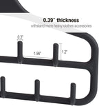 ELONG HOME Belt Hanger, Tie Rack for Closet, Sturdy Belt Organizer with 360 Degree Swivel, 11 Large Sturdy Belt Hooks, Non Slip Rubberized Belt Rack, Black