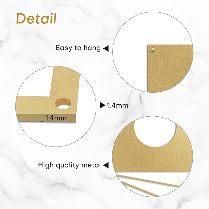 SIGNLEADER Metal Wall Art Decor Geometric Circle Abstract Shapes Modern Abstract Wall Sculpture Hangings Home Decoration for Living Room, Bedroom, Bathroom, Kitchen, Outdoor - 30" Gold