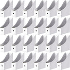 Thenshop 24 Pcs Cardboard Magazine File Holders Magazine Book Bin Box with Label Sticker Paper Organizer Storage Folder for Desk Shelves School Classroom Office Supplies(Classic,White)