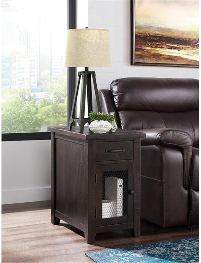 Martin Svensson Home Rustic Chairside Table, Espresso