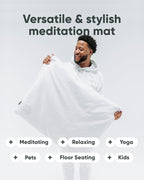 Mindful & Modern Zabuton Meditation Mat - Cotton Filled Yoga and Meditation Pad - Zabuton Meditation Cushion for Kneeling and Sitting Support - Large Rectangular Sitting Floor Pillow for Bench or Zafu