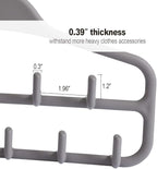 ELONG HOME Belt Hanger Rack Holder for Closet, Sturdy Belt Organizer with 360 Degree Swivel, 11 Large Sturdy Belt Hooks, Non Slip Rubberized Belt Storage, Grey
