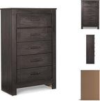Signature Design by Ashley Brinxton Contemporary 5 Drawer Chest, Almost Black