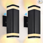 LED Outdoor Wall Sconce, Dusk to Dawn Outdoor Lighting Fixture, Modern Up Down Porch Lights ETL Listed, Aluminum Exterior Wall Lights for Garage Door,House,Patio 2 Pack