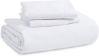 Bedsure Bright White Oversized King Duvet Cover - 3 Pieces Prewashed Cotton-Like Polyester Extra Soft Bedding Set, Includes 1 Duvet Cover 120''x98'' with Zipper Closure & 2 Pillow Shams, No Comforter