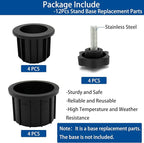 12Pcs Umbrella Base Stand Hole Ring Plug Cover and Cap Patio Umbrella Stand Replacement Parts Umbrella Stand Base Stabilizer Sleeve with M8 Thread Replacement Hand Knob Threaded