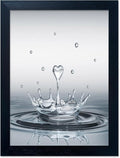 Bathroom Pictures Wall Decor Heart Water Drop Splash Canvas Print Artwork Framed Bathroom Wall Art Modern Painting Artworks for Home Office Decoration