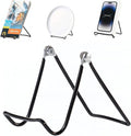 KINGDOM SOLUTIONS MADE IN USA 2-Pack Adjustable Black Metal Easels - Book Stand - Sturdy Plate Stand for Art, Pictures, Books, Frames - Unique on the Market