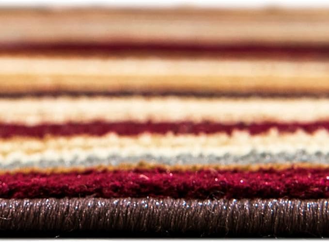 Unique Loom Barista Collection Area Rug - Icatu (2' 2" x 3' 1" Oval, Beige/Brown)