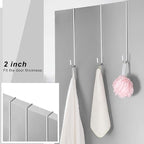 Hotop 15 Inch 6 Pcs Wreath Hangers for Front Door Over The Door Hanger Hooks Steel Wreath Doors Hangers Clothes Towel Hooks Holder for Christmas Halloween Front Decorations Welcome Sign(Silver)