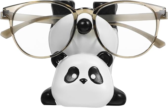Resin Panda Glasses Holder Stand Lightweight Eyeglass Display for Home Desk Decor Sunglass Organizer for Panda Lovers