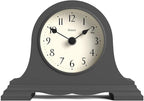 JONES CLOCKS® Speakeasy Mantel Clock | Classic Napoleon’s hat Design | Dark Gray | Contemporary Classic Style for Desk, Table, Shelf or Bedside