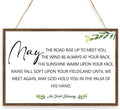 Irish Blessing Sign Wood Plaque Wall Decor,Irish Home Blessing Wooden Hanging Sign Wall Pediments for Home Front Door