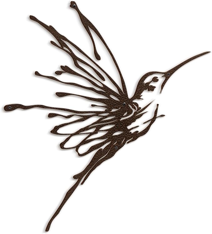 SIGNLEADER Metal Wall Art Decor Flying Bird Minimalist Modern Abstract Wall Sculpture Hangings Home Decoration for Living Room, Bedroom, Bathroom, Kitchen, Outdoor - 24" Bronze