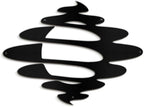 SIGNLEADER Metal Wall Art Decor Abstract Shapes Geometric Illustrations Modern Abstract Wall Sculpture Hangings Home Decoration for Living Room, Bedroom, Bathroom, Kitchen, Outdoor - 36" Black