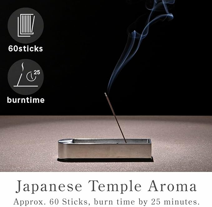 Kyoto Agarwood Incense Sticks - Japanese Temple Aroma, Ideal for Relaxation & Meditation, Approx. 60 Sticks (0.044 Pounds) - Premium Quality Incense for Spiritual & Home Use Nagomikobo