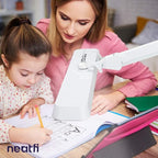 Neatfi Task Lamp – 2,500 Lumens, 30W, 22-Inch Wide Shade, 4 Brightness Levels, Eye-Caring Light, Clamp Mount, LED Task Light for Manicure Table, Crafts, Workbench, Office (Non-CCT, White)